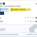 Bonus ticket: Bo Nix Any Time Touchdown Scorer, lost