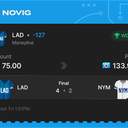 Owner ticket: LAD Moneyline, won