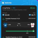 Bonus ticket: 2-leg parlay: Freddie Freeman Over 0.5 Hits, Vladimir Guerrero Jr. Over 0.5 Hits, won