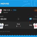 VIP ticket: PHI +1.5 (Spread), lost