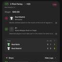 Bonus ticket: SGP: Real Madrid Moneyline + Kylian Mbappe 2+ Shots on Target, lost