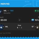 Owner ticket: MIL Moneyline -144, won