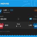 Owner ticket: LAD Moneyline -122, lost