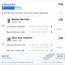 Bonus ticket: Boston Red Sox ML (-215) + New York Yankees ML (-245), lost