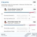 Bonus ticket: Carlos Rodon U 5.5 K''s + Chris Sale U 7.5 K''s (+189), lost