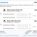 Bonus ticket: 2-leg parlay: Dylan Cease Under 7.5 Strikeouts, Bryan Woo Over 5.5 Strikeouts, lost