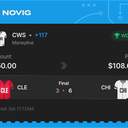VIP ticket: CWS Moneyline +117, won