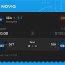 Owner ticket: SEA Moneyline -115, lost