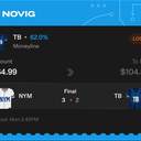 Owner ticket: TB Moneyline, lost