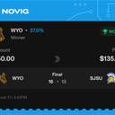 Owner ticket: WYO Moneyline, won