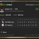 Bonus ticket: Gerrit Cole Earned Runs Allowed Under 2.5, won