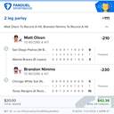 Bonus ticket: 2-leg parlay: Matt Olson To Record A Hit; Brandon Nimmo To Record A Hit, won