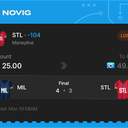 VIP ticket: STL Moneyline -104, lost