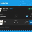 Owner ticket: SD +1.5 (Spread), won