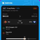 Bonus ticket: BYU Cougars -2.5, Over 41.5 (SGP), lost
