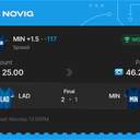 VIP ticket: MIN +1.5, won