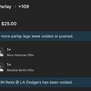 Bonus ticket: 2 Pick Parlay: Nico Hoerner 1+ Hits, Mookie Betts 1+ Hits, lost