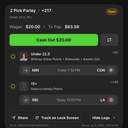 Bonus ticket: 2 Pick Parlay: Brittney Griner Under 22.5 Points + Rebounds + Assists; Dearica Hamby 15+ Points, won