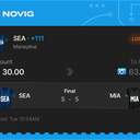 VIP ticket: SEA Moneyline +111, lost