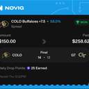Owner ticket: COLO Buffaloes +7.5 (Spread), won