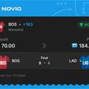 Owner ticket: BOS Moneyline +163, won