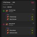 Bonus ticket: 2 Pick Parlay: Chattanooga ML, Stony Brook ML, lost