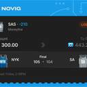 Owner ticket: SAS Moneyline -210, lost