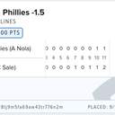 Bonus ticket: Philadelphia Phillies -1.5 (Alternate Run Line), lost