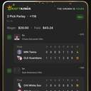 Bonus ticket: 2 Pick Parlay: Chase DeLauter 1+ Hits, Sam Antonacci 1+ Hits, won
