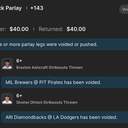 Bonus ticket: Braxton Ashcraft 6+ Strikeouts Thrown & Shohei Ohtani 6+ Strikeouts Thrown, void