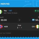 Bonus ticket: Both Teams To Score - Yes, won