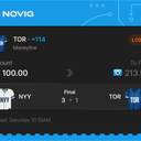 VIP ticket: TOR Moneyline +114, lost