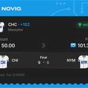 Owner ticket: CHC Moneyline +102, won