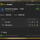 Bonus ticket: Demario Douglas Anytime TD Scorer, won