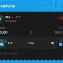 VIP ticket: PHI Moneyline -113, lost