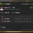 Bonus ticket: Reid Detmers Under 7.5 Strikeouts Thrown, won