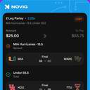 Bonus ticket: 2-leg parlay: MIA Hurricanes -13.5 (Spread) + Under 56.5 (Total, HOU vs TTU), lost