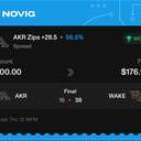 VIP ticket: AKR Zips +28.5 (Spread), won