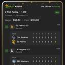 Bonus ticket: 2 Pick Parlay: SD Padres -1.5 Run Line, LA Dodgers -1.5 Run Line, won