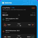 Bonus ticket: 2-leg parlay: TEX Longhorns -20.5 spread, MICH Wolverines -20.5 spread, lost