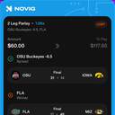 Bonus ticket: FLA Moneyline + OSU Buckeyes -6.5 Spread, lost