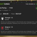 Bonus ticket: Senegal -1.5 & Belgium -1.5, won