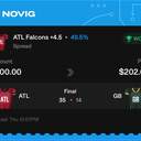 Owner ticket: ATL Falcons +4.5 (Spread), won
