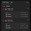 Bonus ticket: Rutgers -20.5 Alternate Spread and Illinois -20.5 Alternate Spread, lost