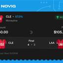 Owner ticket: CLE Moneyline -133, won