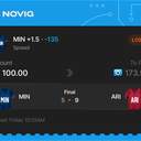 VIP ticket: MIN +1.5, lost