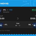 Owner ticket: ATL Moneyline +113, won
