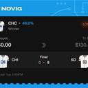 VIP ticket: CHC Moneyline (Winner), lost