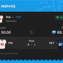 VIP ticket: PHI Moneyline -127, won