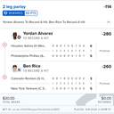 Bonus ticket: Yordan Alvarez To Record A Hit + Ben Rice To Record A Hit, lost